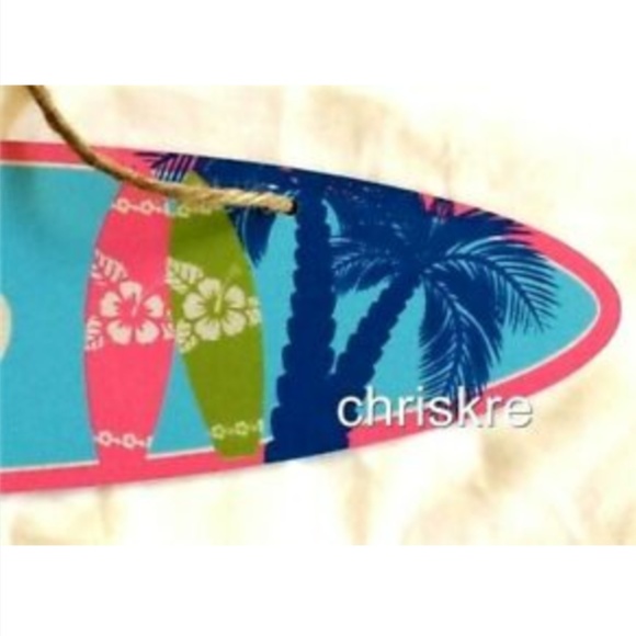 Surf's Up SurfBoard Luau Tiki Bar Sign Wall Door Summer Beach House Decor Palm - Picture 4 of 6